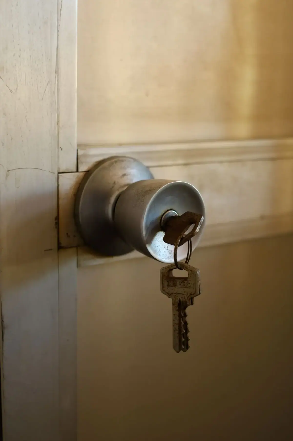 Key in a door lock, emergency locksmith in Costa Mesa