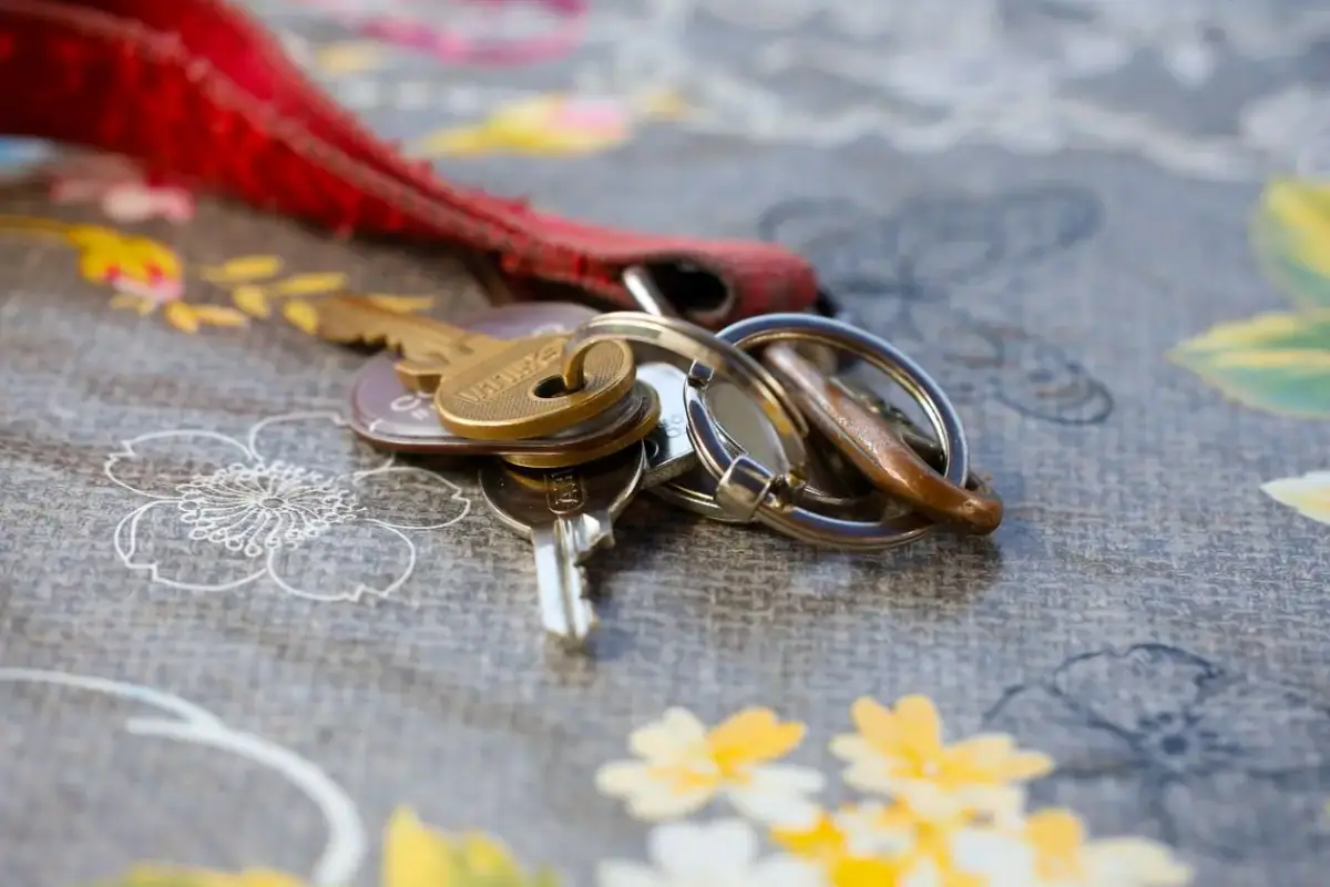 A set of keys resting on fabric, lost car keys help in Costa Mesa